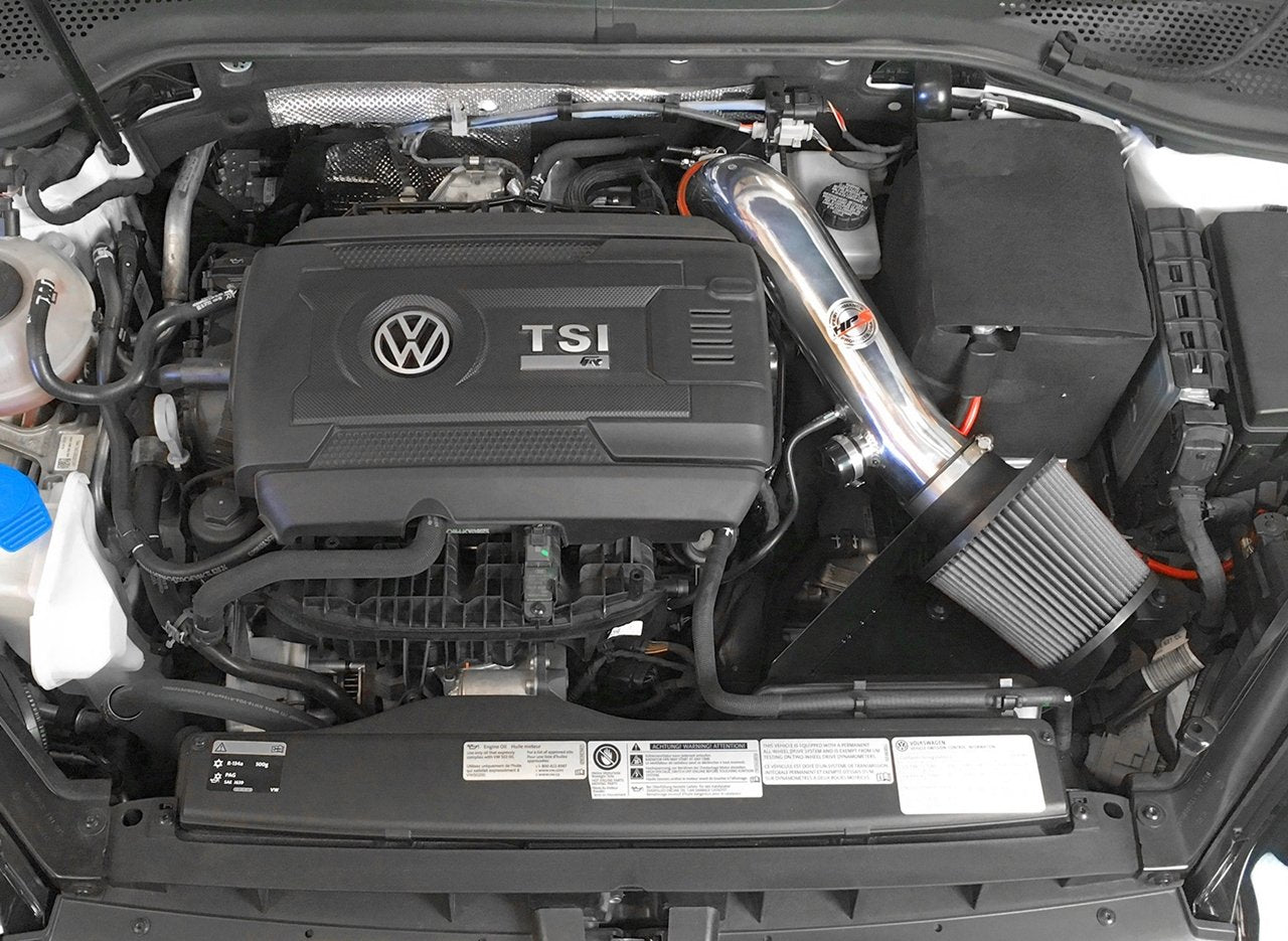 HPS Performance Products Shortram Air Intake Kit 2015-2017 Volkswagen Golf 1.8T TSI Turbo, Includes Heat Shield, Red